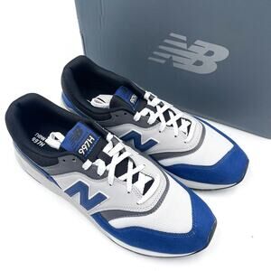 New Balance Classics Sneakers Blue Black Suede Lace Up CM 997H VE Men‎ Sz 11.5